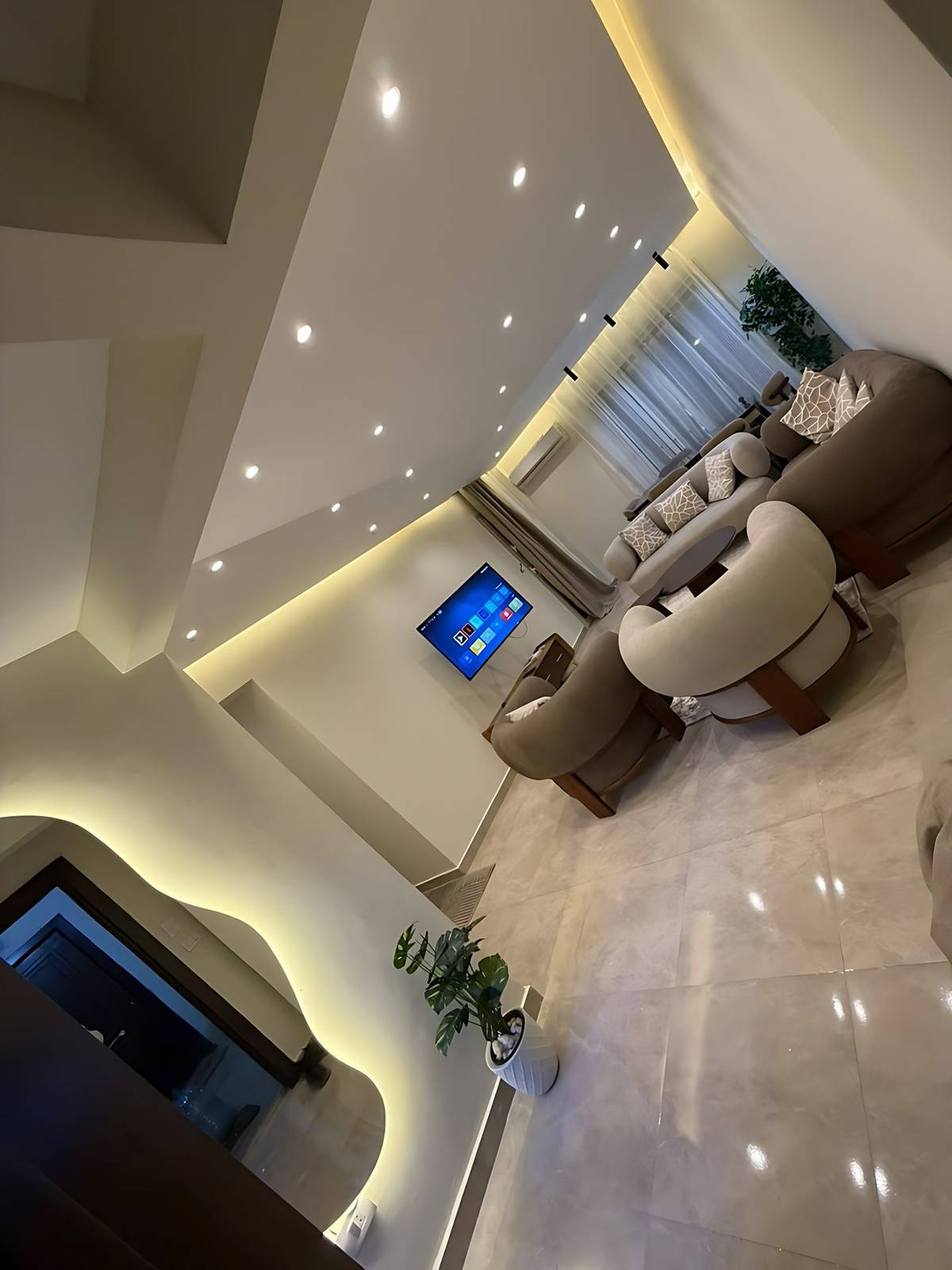 شقة مفروشة فرش فندقي للايجار الشيخ زايد كمبوند جنة 2